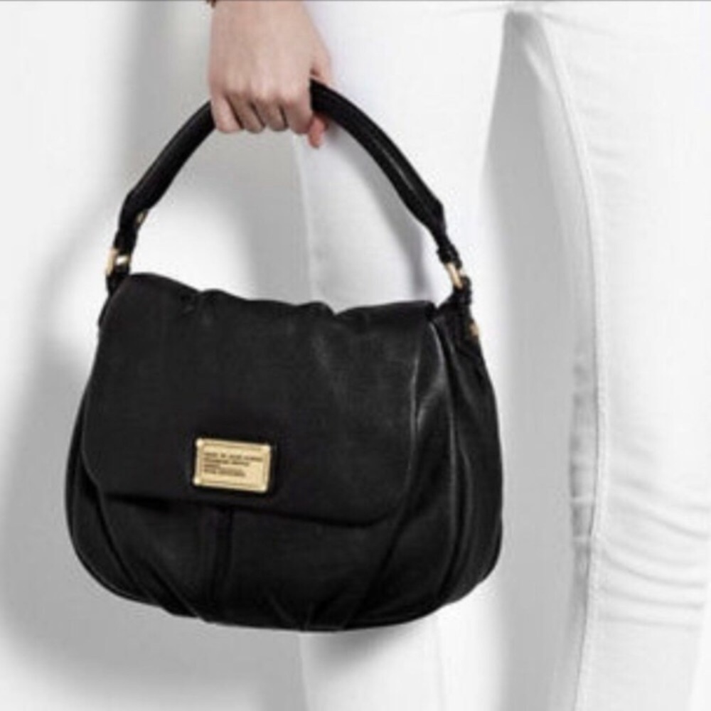 MARC BY MARC JACOBS WOMENS LIK UTIKA BLACK LEATHER HANDBAG - Picture 1 of 15